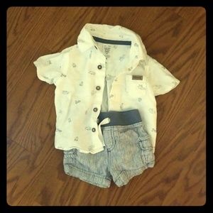 Baby polo shirt with shorts
